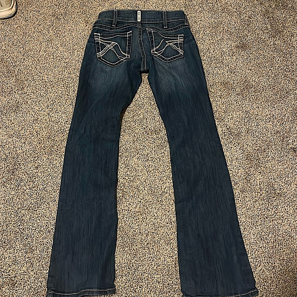 Ariat Women’s R.E.A.L Mid rise Bootcut Jeans 
Size: 26reg(inseam 33”)